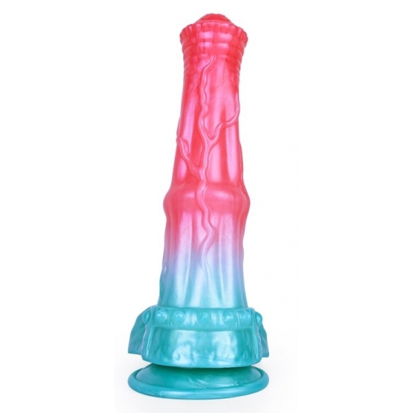 Alien Beast Cyan Rainbow 9.3" Dildo - B