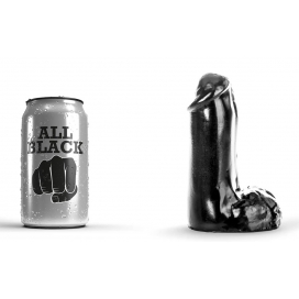 All Black Dildo AB41 Joystick Helemaal Zwart 11 x 5cm