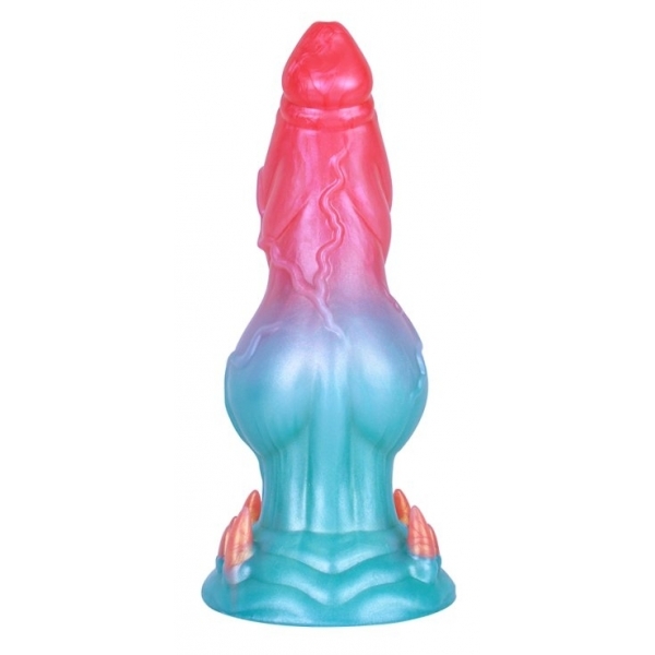 Alien Beast Cyan Rainbow 7.3" Dildo - G