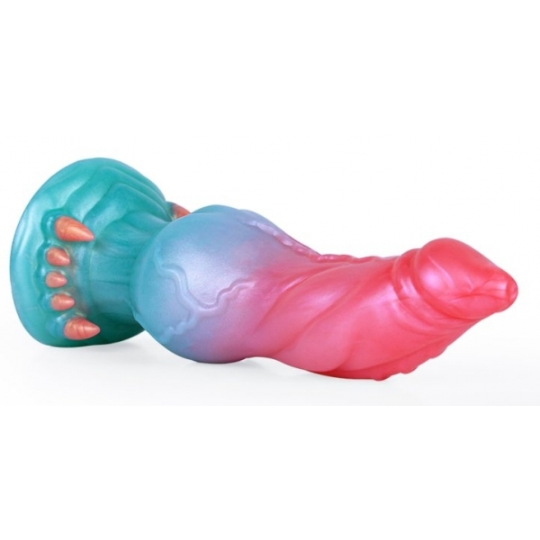 Alien Beast Cyan Rainbow 7.3" Dildo - G