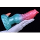 Alien Beast Cyan Rainbow 7.7" Dildo - J