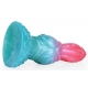 Alien Beast Cyan Rainbow 7.9" Dildo - K