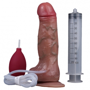 RealCockz Slankere Ejaculerende Dildo 14 x 4,6cm Bruin