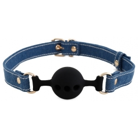 Denim Strap With Silicone Mouth Ball