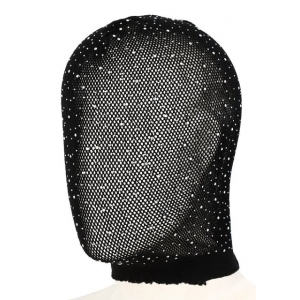 SM Fantasy Cagoule en Résille avec Strass Diamands