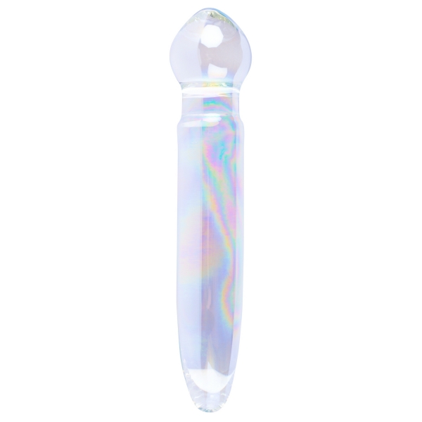 Dildo de vidro Prism 18 x 3,7cm Transparente
