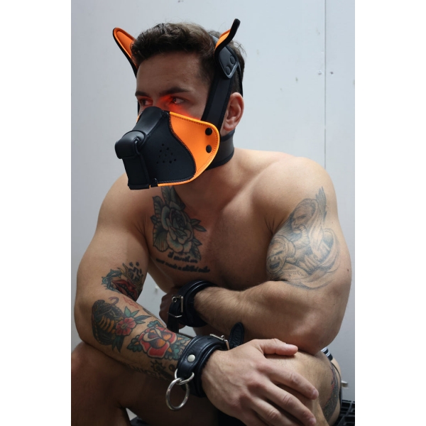 Poundtown Pup Breedwell Maske Schwarz-Orange