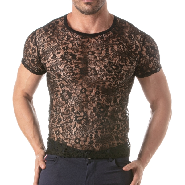 T-shirt en dentelle LACE SHIRT Noir