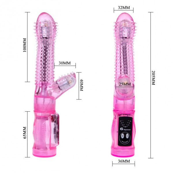 Vibro Rabbit Thorny 6 velocità Rosa