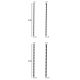 Set van 4 Advanced Dilator Urethra Staven 30 cm - Diameter 7 tot 10 mm