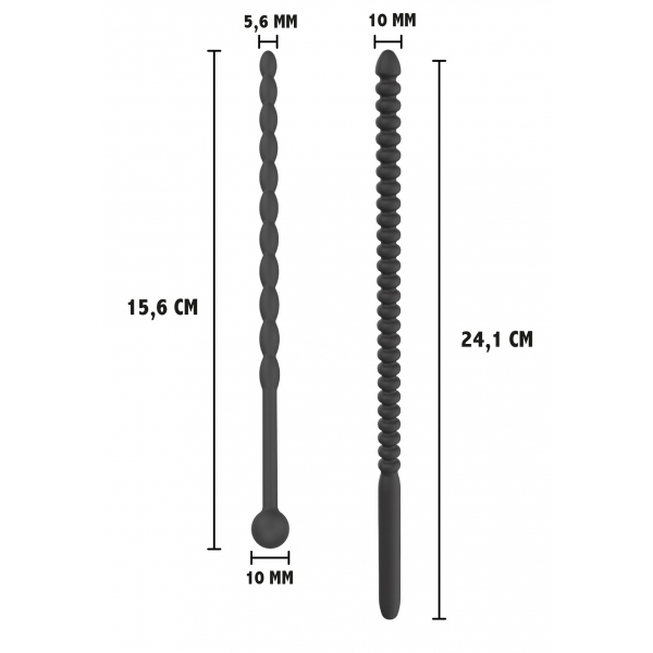 Harnröhrenstäbe Ribbed Dilators Silikon