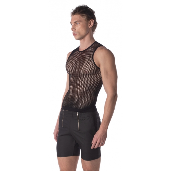 Stefano Mesh Tank Top Preto