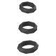 3er-Set Cockrings Silikon Heavy C-Ring Schwarz