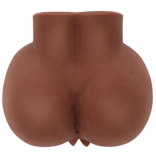 Hot Honey 2-Inlet Realistic Vibrating Masturbator Brown