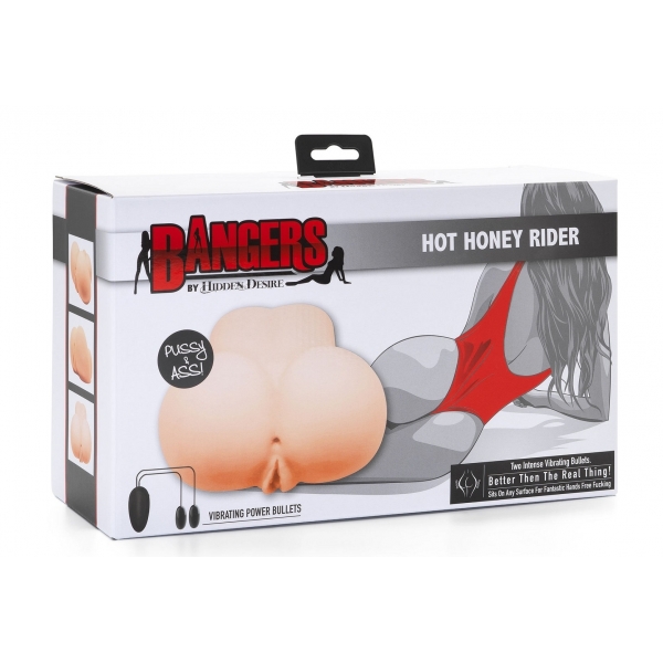 Hot Honey Vibrating Realistic Masturbator 2 Inputs