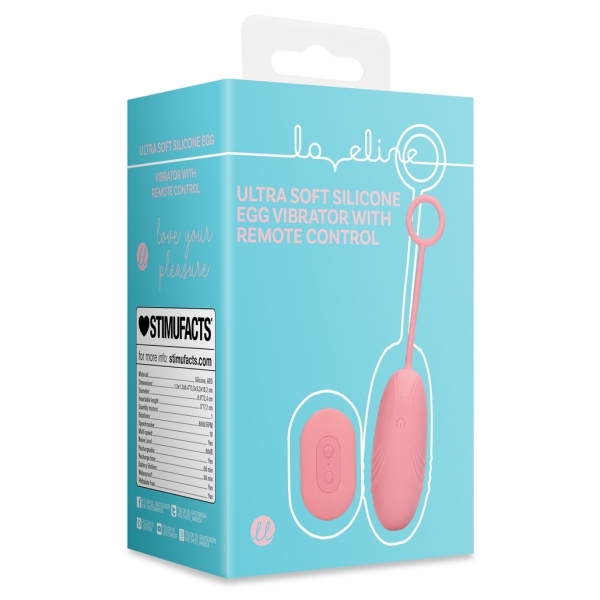 Drahtloses Vibro-Ei Egg Soft Vibrator 8 x 3.3 cm Pink