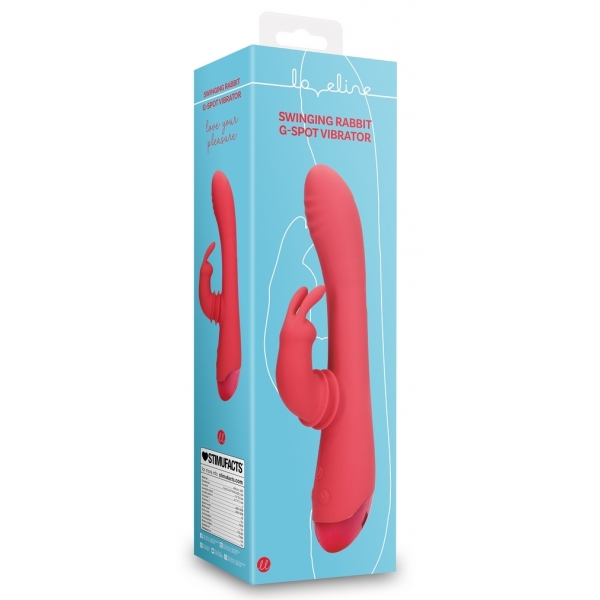 Vibro Conejo Columpio 22 cm Rosa