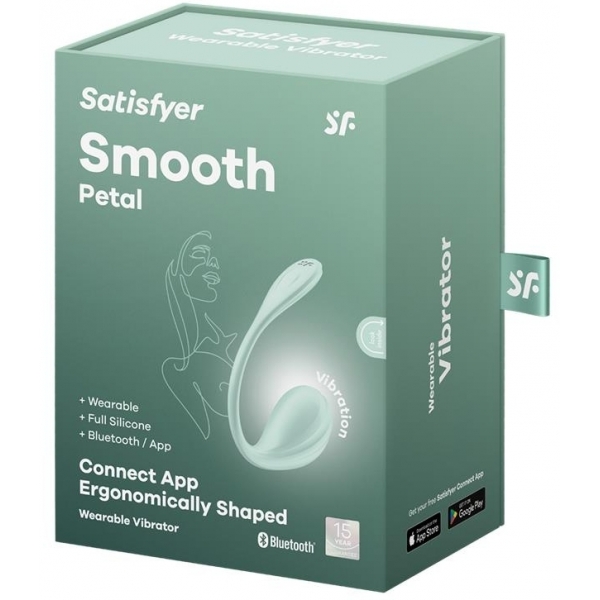 Point G Connected Vibrator Smooth Petal 8.5 x 3.8cm Mintgrün