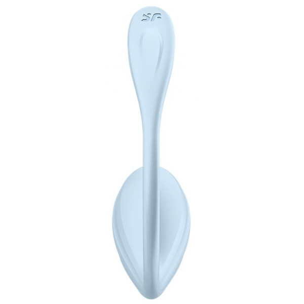 Point G Vibrador Suave Pétalo Conectado 8.5 x 3.8cm Azul Claro