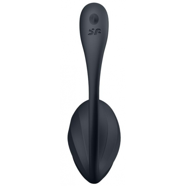 Connected Vibrator G-Point Ribbed Petal 8.5 x 3.8cm Black