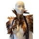 Beige-Brown Feather Shoulder Covers