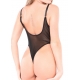 Bodysuit fio dental preto sedutor e transparente