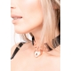 Hart choker met hangslot ketting harnas Couture zwart