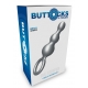 ToyJoy Buttocks The Stuffer 3-Balls Metallic Silicone Plug Grey