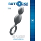 ToyJoy Buttocks The Plugger 2-Balls Metallic Silicone Plug Grey