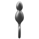 ToyJoy Buttocks The Plugger 2-Balls Metallic Silicone Plug Grey