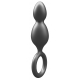 ToyJoy Buttocks The Plugger 2-Balls Metallic Silicone Plug Grey