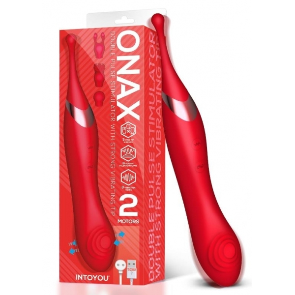 Onax Estimulador Clitorial Doble Pulso Rojo