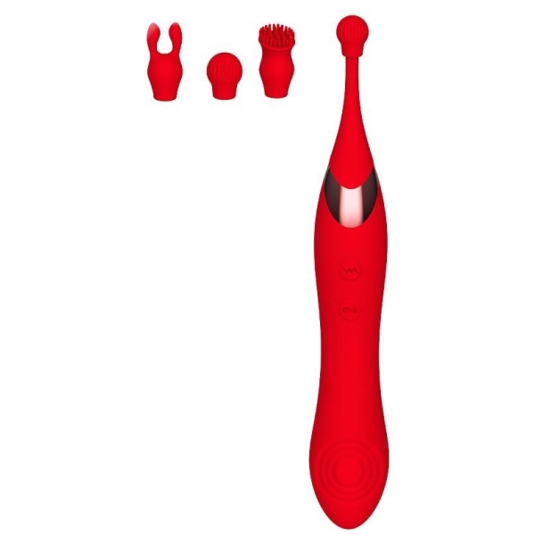 Estimulador de clitóris Onax Double Pulse Vermelho