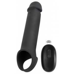 Rebel Men's Gear Funda para pene con vibración Extensión Rebel 19 x 4,5 cm