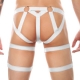 Men Alluring Low Waist Night Club Dancing Suit WHITE