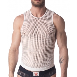 Fishnet Tank Top Stefano WHITE