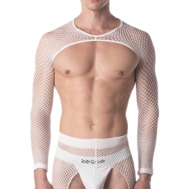 Harness with Mesh Sleeves Poggio White