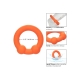 CalExotics Alpha Liquid Silicone Dual Ball Ring Orange