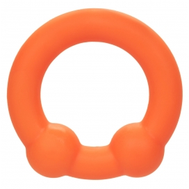 CalExotics Alpha Liquid Silicone Dual Ball Ring Orange