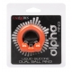 CalExotics Alpha Liquid Silicone Dual Ball Ring Orange