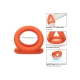 Alpha Tri-Ring Silicone Ballstretcher 38 mm Laranja