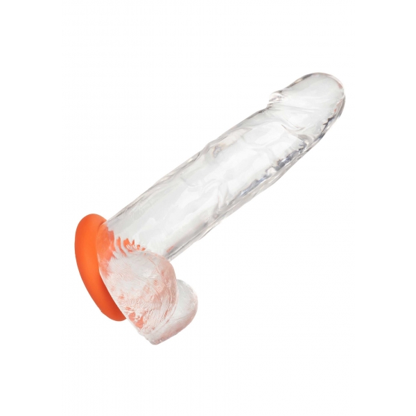 CalExotics Alpha Liquid Silicone Prolong Large Ring Orange