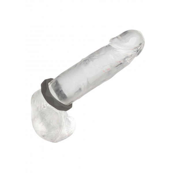 CalExotics Alpha Liquid Silicone Prolong Prismatic Ring Grey