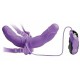 Vibrating Double Delight Strap-On - Purple