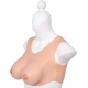 Round Collar Crossdresser Breast Forms - Cotton FLESH Bonnet E