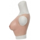 Round Collar Crossdresser Breast Forms - Cotton FLESH Bonnet E