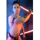 Equalizer Armbanden Zwart-Roze Neon