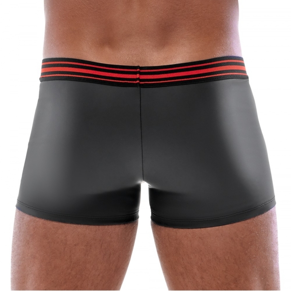 Boxer con zip Tillio Nero-Rosso