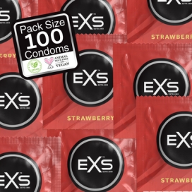 Condones con sabor a fresa x100