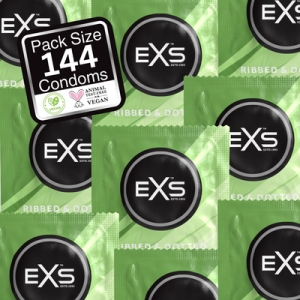 EXS Pack of 144 textured condoms Ribbed & Dotted